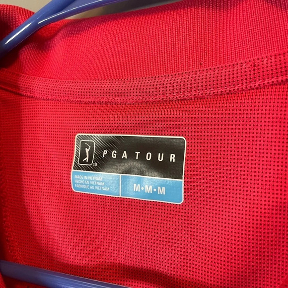 PGA men’s pink polo tee size medium - Picture 2 of 6